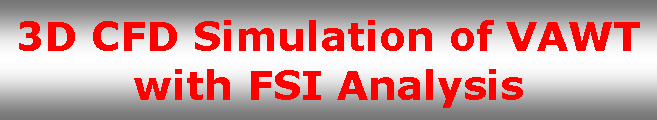 Text Box: 3D CFD Simulation of VAWT with FSI Analysis