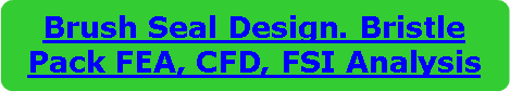 Flowchart: Alternate Process: Brush Seal Design. Bristle Pack FEA, CFD, FSI Analysis
